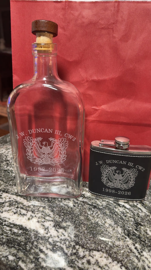 Customized whiskey bottle